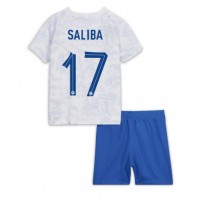 Ranska William Saliba #17 Vieras Peliasu Lasten MM-kisat 2022 Lyhythihainen (+ Lyhyet housut)